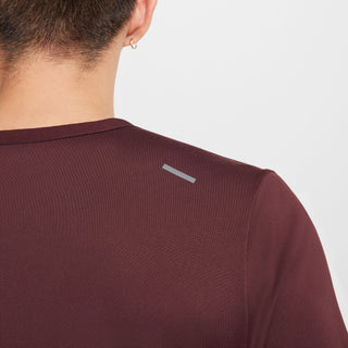 Nike Mens Dri-FIT Rise 365 SS Tee | Burgundy Crush/Reflective