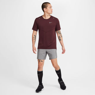 Nike Mens Dri-FIT Rise 365 SS Tee | Burgundy Crush/Reflective