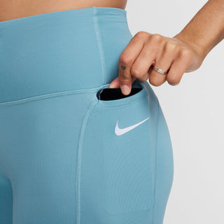 Nike Womens Epic Fast Mid-Rise Leggings | Denim Turq/Reflective Silver