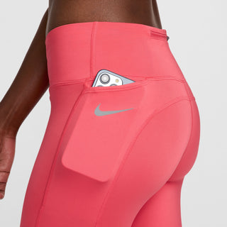 Nike Womens Epic Fast Mid-Rise Leggings | Aster Pink/Reflective Silver