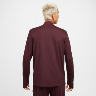 Nike Mens Dri-FIT 1/2-Zip Running Top | Burgundy Crush/Reflective