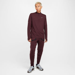 Nike Mens Dri-FIT 1/2-Zip Running Top | Burgundy Crush/Reflective