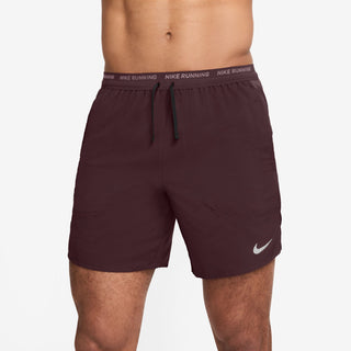 Nike Mens Dri-FIT 7" Brief Lined Shorts | Burgundy Crush/Reflective