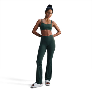 Nike Womens Zenvy Strappy Sports Bra | Vintage Green/Black