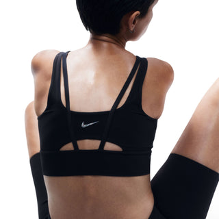 Nike Womens Zenvy Medium-Support Padded Sports Bra | Black/Sail