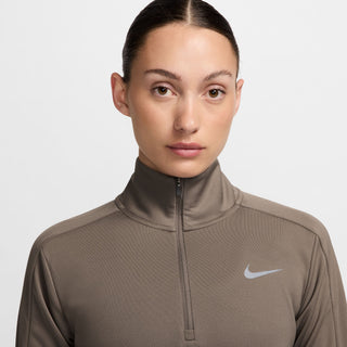 Nike Womens Dri-FIT Pacer 1/4 Zip | Mink Brown/Reflective Silver