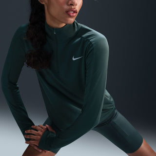 Nike Womens Dri-FIT Pacer 1/4 Zip | Vintage Green/Reflective