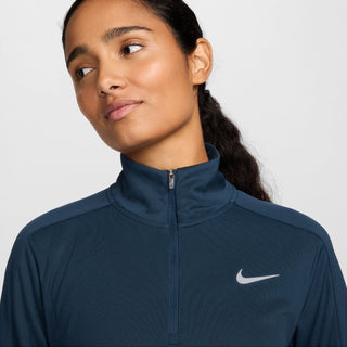 Nike Womens Dri-FIT Pacer 1/4 Zip | Armoury Navy/Reflective Silver