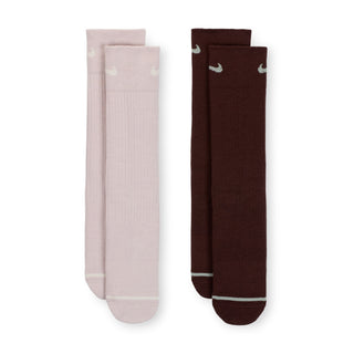 Nike Everyday Wool Crew Cushioned Socks 2PK | Pink/Burgundy