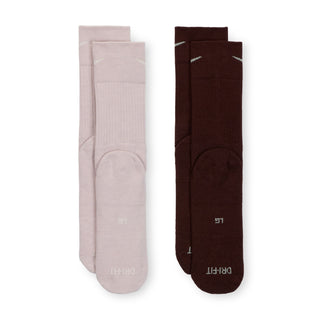 Nike Everyday Wool Crew Cushioned Socks 2PK | Pink/Burgundy