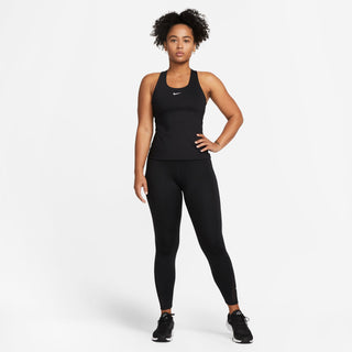 Nike Womens Swoosh Medium-Support Sports Bra Tank | Black/White