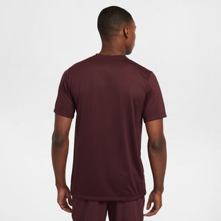 Nike Mens Dri-FIT Legend Fitness Tee | Burgundy Crush/Matte Silver