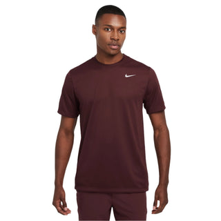 Nike Mens Dri-FIT Legend Fitness Tee | Burgundy Crush/Matte Silver