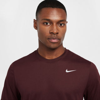 Nike Mens Dri-FIT Legend Fitness Tee | Burgundy Crush/Matte Silver