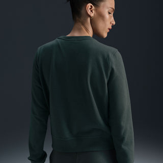 Nike Womens Dri-FIT One Crew Neck Sweatshirt | Vintage Green/Black