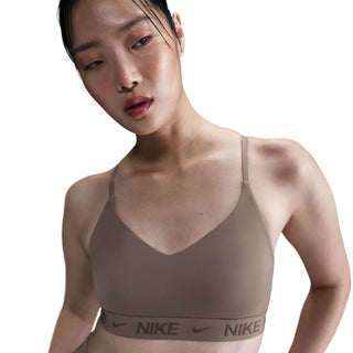 Nike Womens Indy Light Support Padded Sports Bra | Mink Brown/Ironstone