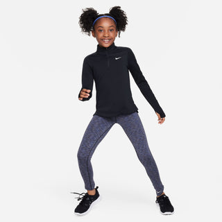Nike Kids Dri-FIT Long Sleeve 1/2 Zip | Black/White