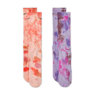 Nike Everyday Plus Cushioned Crew Socks (2 Pairs) | Peach/Purple