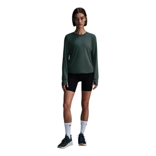 Nike Womens One Classics Dri-FIT Long-Sleeve Top | Vintage Green/Black