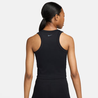 Nike Womens One Fitted Dri-FIT Cropped Tank | Black/Black