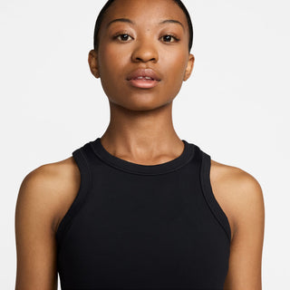 Nike Womens One Fitted Dri-FIT Cropped Tank | Black/Black