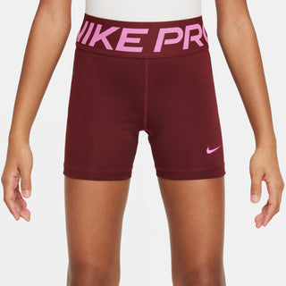 Nike Kids Pro Dri-FIT Shorts | Dark Team Red/Playful Pink