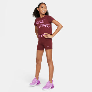 Nike Kids Pro Dri-FIT Shorts | Dark Team Red/Playful Pink