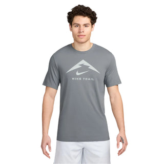 Nike Mens Dri-FIT Trail Running Logo Tee | Smoke Grey