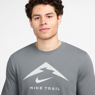 Nike Mens Dri-FIT Trail Running Logo Tee | Smoke Grey