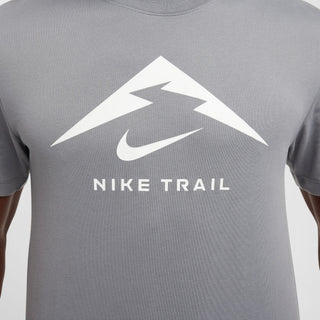 Nike Mens Dri-FIT Trail Running Logo Tee | Smoke Grey