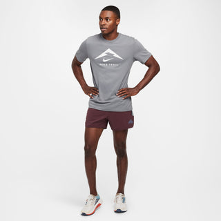 Nike Mens Dri-FIT Trail Running Logo Tee | Smoke Grey