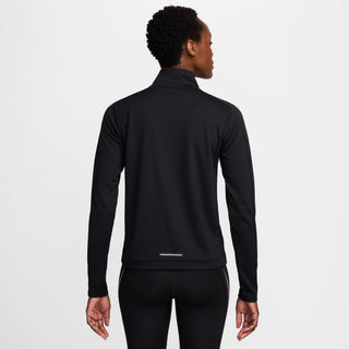 Nike Womens Swoosh Dri-FIT 1/4 Zip | Black/White