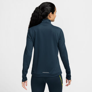 Nike Womens Swoosh Dri-FIT 1/4 Zip | Armoury Navy/Bright Cactus