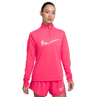 Nike Womens Swoosh Dri-FIT 1/4 Zip | Aster Pink/Reflective Silver