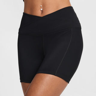 Nike Womens One Wrap High Waisted 5" Shorts | Black