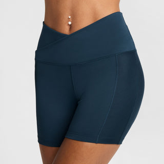 Nike Womens One Wrap High Waisted 5" Shorts | Armoury Navy/Black