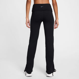 Nike Womens One Dri-FIT High-Waisted Fold-Over Pants | Black