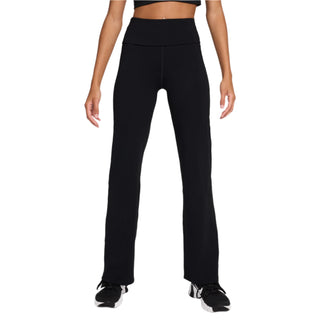 Nike Womens One Dri-FIT High-Waisted Fold-Over Pants | Black