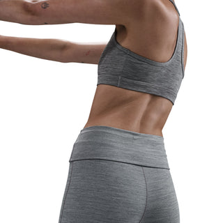 Nike Womens One Dri-FIT High-Waisted Fold-Over Pants | Smoke Grey/Heather