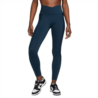 Nike Womens Dri-FIT One High-Waisted 7/8 Leggings | Armour Navy/White
