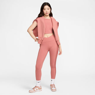 Nike Womens Dri-FIT One High-Waisted 7/8 Leggings | Canyon Pink/White