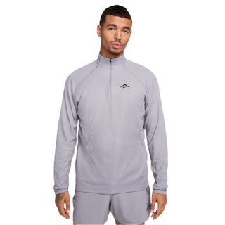 Nike Mens Trail Dri-FIT 1/2-Zip | Cement Grey/Black