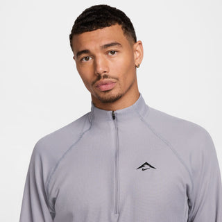 Nike Mens Trail Dri-FIT 1/2-Zip | Cement Grey/Black