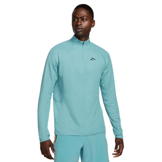 Nike Mens Trail Dri-FIT 1/2-Zip | Denim Turq/Black