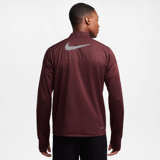 Nike Mens Sphere Element Therma-FIT Water Repellent 1/2 Zip | Burgundy Crush/Reflective