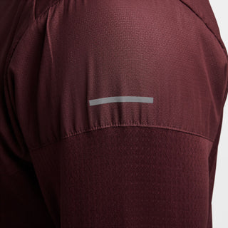 Nike Mens Sphere Element Therma-FIT Water Repellent 1/2 Zip | Burgundy Crush/Reflective