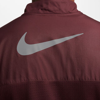 Nike Mens Sphere Element Therma-FIT Water Repellent 1/2 Zip | Burgundy Crush/Reflective