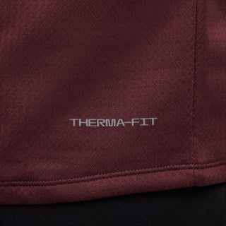 Nike Mens Sphere Element Therma-FIT Water Repellent 1/2 Zip | Burgundy Crush/Reflective