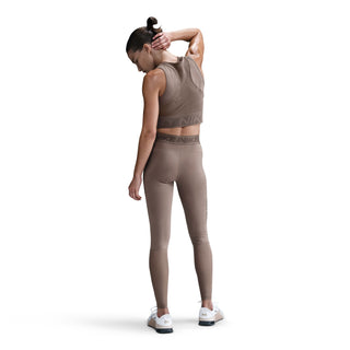 Nike Womens Pro Mid-Rise Leggings | Mink Brown/Iron Stone