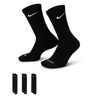 Nike Everyday Push Cushioned Crew Socks (3 Pack) | Black/White